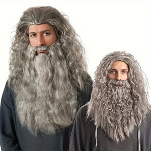 Wizard Wig and Beard Set