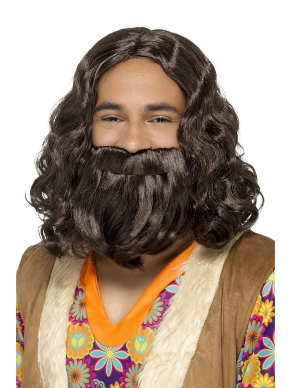 Hippie Wig and Beard Set