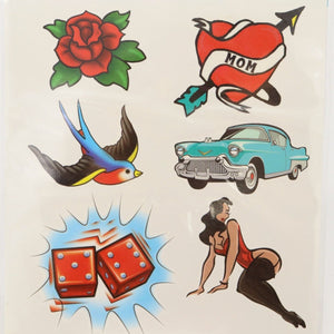 Flirtin' with the 50's Temporary Tattoos - 6 pk