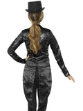 Sequin Tailcoat Jacket - Black