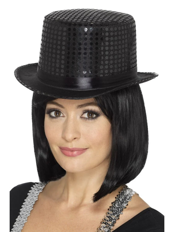 Black Sequin Hat