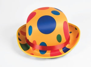 Adult Polka Dot Derby Clown Hat