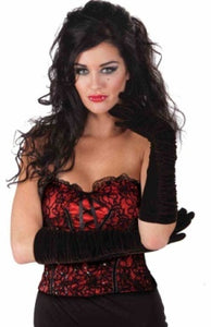 Vampiress Ruched Velvet Gloves