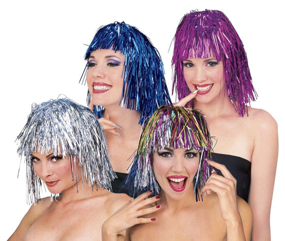 Tinsel Wig - Various Colours Available